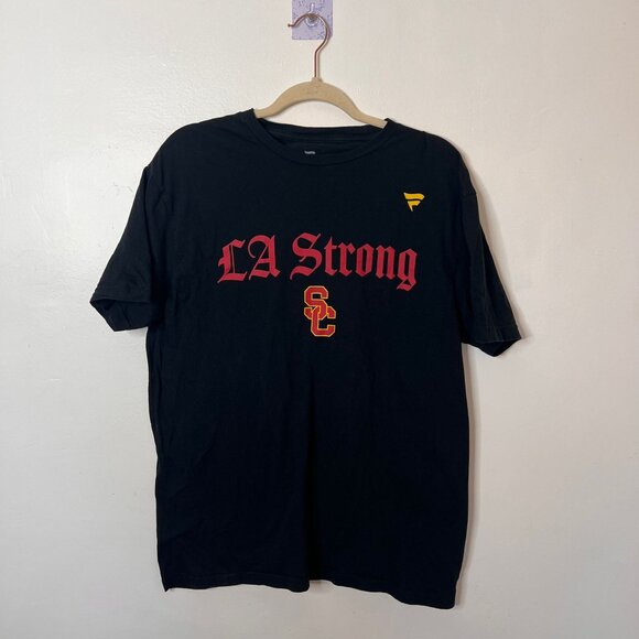 USC Trojans Fanatics “LA Strong” Unisex T-Shirt – Black – Size L - Picture 1 of 4
